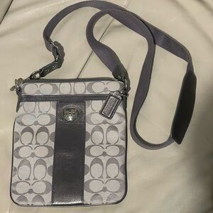 Coach Signature Gray Crossbody Bag